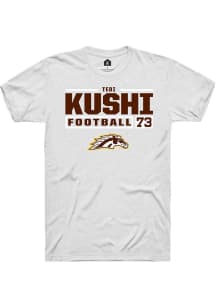 Tedi Kushi White Western Michigan Broncos NIL Stacked Box Short Sleeve T Shirt