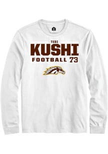 Tedi Kushi Rally Mens White Western Michigan Broncos NIL Stacked Box Tee