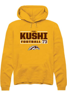 Tedi Kushi Rally Mens Gold Western Michigan Broncos NIL Stacked Box Hooded Sweatshirt