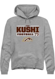 Tedi Kushi Rally Mens Grey Western Michigan Broncos NIL Stacked Box Hooded Sweatshirt
