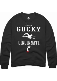 Hampton Gucky Rally Mens Black Cincinnati Bearcats NIL Sport Icon Crew Sweatshirt