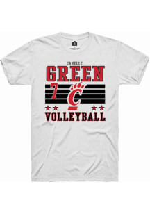 Janelle Green White Cincinnati Bearcats NIL Striped Short Sleeve T Shirt