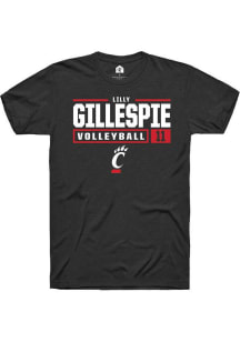 Lilly Gillespie Black Cincinnati Bearcats NIL Stacked Box Short Sleeve T Shirt