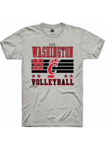 Zeta Washington Ash Cincinnati Bearcats NIL Striped Short Sleeve T Shirt