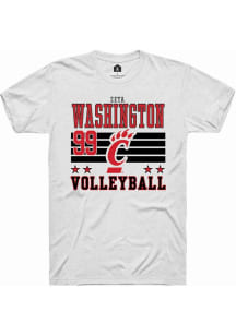 Zeta Washington White Cincinnati Bearcats NIL Striped Short Sleeve T Shirt