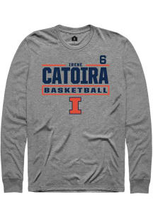 Irene Catoira Rally Mens Graphite Illinois Fighting Illini NIL Stacked Box Tee