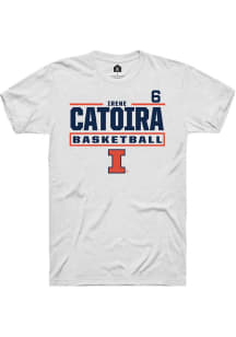 Irene Catoira White Illinois Fighting Illini NIL Stacked Box Short Sleeve T Shirt