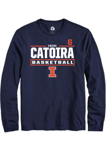 Irene Catoira Rally Mens Navy Blue Illinois Fighting Illini NIL Stacked Box Tee