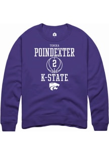 Temira Poindexter Rally Mens Purple K-State Wildcats NIL Sport Icon Crew Sweatshirt