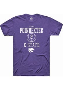 Temira Poindexter Purple K-State Wildcats NIL Sport Icon Short Sleeve T Shirt