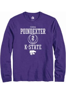 Temira Poindexter Rally Mens Purple K-State Wildcats NIL Sport Icon Tee