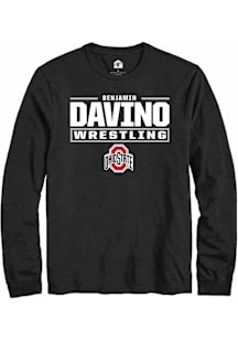 Benjamin Davino  Ohio State Buckeyes Black Rally NIL Stacked Box Long Sleeve T Shirt