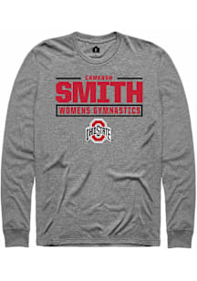 Cameron Smith  Ohio State Buckeyes Graphite Rally NIL Stacked Box Long Sleeve T Shirt