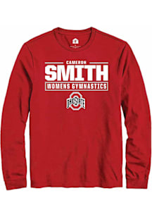 Cameron Smith  Ohio State Buckeyes Red Rally NIL Stacked Box Long Sleeve T Shirt