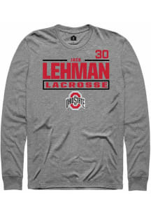 Jack Lehman Rally Mens Graphite Ohio State Buckeyes NIL Stacked Box Tee