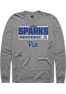 Gwen Sparks Rally Mens Graphite Pitt Panthers NIL Stacked Box Tee