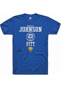 Mikayla Johnson Blue Pitt Panthers NIL Sport Icon Short Sleeve T Shirt