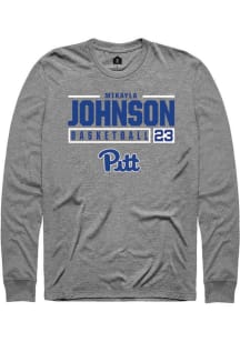 Mikayla Johnson Rally Mens Graphite Pitt Panthers NIL Stacked Box Tee