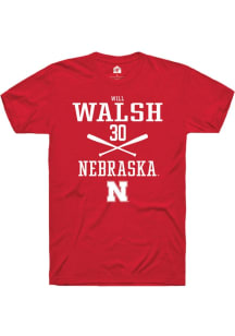 Will Walsh Red Nebraska Cornhuskers NIL Sport Icon Short Sleeve T Shirt