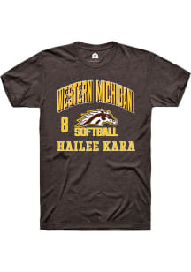 Hailee Kara Brown Western Michigan Broncos NIL Arch Logo Short Sleeve T Shirt