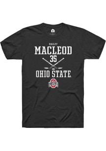 Hailey MacLeod Black Ohio State Buckeyes NIL Sport Icon Short Sleeve T Shirt