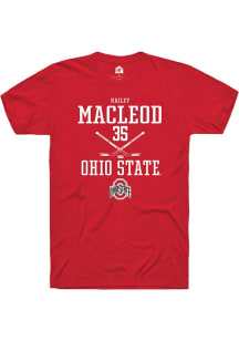 Hailey MacLeod Red Ohio State Buckeyes NIL Sport Icon Short Sleeve T Shirt