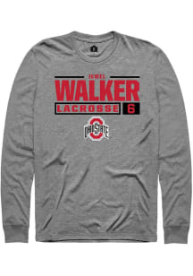 Jewel Walker Rally Mens Graphite Ohio State Buckeyes NIL Stacked Box Tee