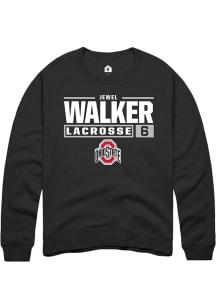 Jewel Walker Rally Mens Black Ohio State Buckeyes NIL Stacked Box Crew Sweatshirt