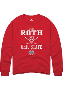 Maria Roth Rally Mens Red Ohio State Buckeyes NIL Sport Icon Crew Sweatshirt