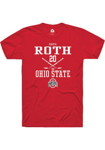 Maria Roth Red Ohio State Buckeyes NIL Sport Icon Short Sleeve T Shirt