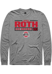 Maria Roth Rally Mens Graphite Ohio State Buckeyes NIL Stacked Box Tee