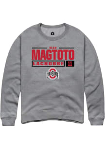 Sean Magtoto Rally Mens Graphite Ohio State Buckeyes NIL Stacked Box Crew Sweatshirt