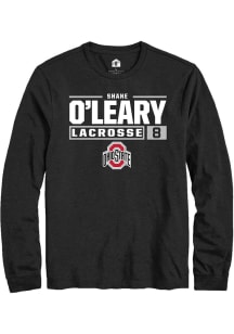 Shane O’Leary Rally Mens Black Ohio State Buckeyes NIL Stacked Box Tee