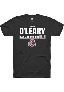 Shane O’Leary Black Ohio State Buckeyes NIL Stacked Box Short Sleeve T Shirt