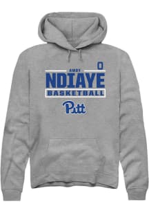 Amdy Ndiaye Rally Mens Graphite Pitt Panthers NIL Stacked Box Hooded Sweatshirt