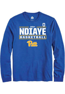 Amdy Ndiaye Rally Mens Blue Pitt Panthers NIL Stacked Box Tee