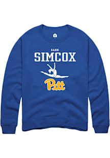 Darbi Simcox  Rally Pitt Panthers Mens Blue NIL Sport Icon Long Sleeve Crew Sweatshirt