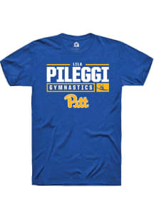 Lila Pileggi Blue Pitt Panthers NIL Stacked Box Short Sleeve T Shirt