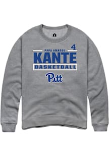 Papa Amadou Kante  Rally Pitt Panthers Mens Graphite NIL Stacked Box Long Sleeve Crew Sweatshirt