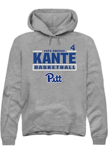 Papa Amadou Kante  Rally Pitt Panthers Mens Graphite NIL Stacked Box Long Sleeve Hoodie