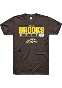 Bella Brooks Brown Western Michigan Broncos NIL Stacked Box Short Sleeve T Shirt