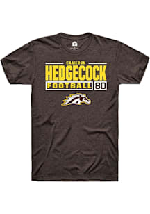 Cameron Hedgecock  Western Michigan Broncos Brown Rally Football NIL Stacked Box Short Sleeve T Sh..