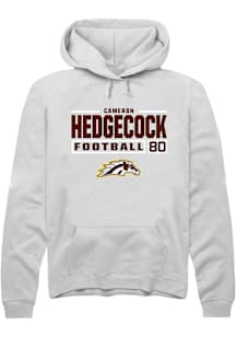 Cameron Hedgecock  Rally Western Michigan Broncos Mens White Football NIL Stacked Box Long Sleeve..