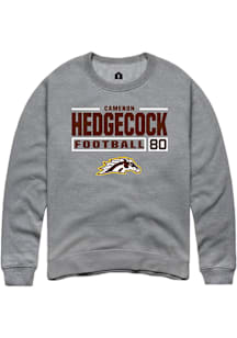 Cameron Hedgecock  Rally Western Michigan Broncos Mens Grey Football NIL Stacked Box Long Sleeve C..