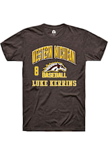 Luke Kerrins  Western Michigan Broncos Brown Rally NIL Arch Logo Short Sleeve T Shirt