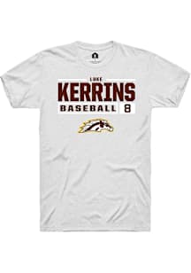 Luke Kerrins  Western Michigan Broncos White Rally NIL Stacked Box Short Sleeve T Shirt