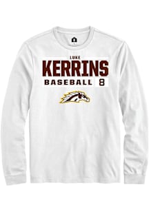 Luke Kerrins  Western Michigan Broncos White Rally NIL Stacked Box Long Sleeve T Shirt