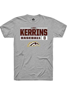 Luke Kerrins  Western Michigan Broncos Grey Rally NIL Stacked Box Short Sleeve T Shirt