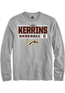 Luke Kerrins  Western Michigan Broncos Grey Rally NIL Stacked Box Long Sleeve T Shirt