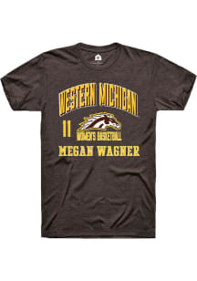 Megan Wagner Brown Western Michigan Broncos NIL Arch Logo Short Sleeve T Shirt